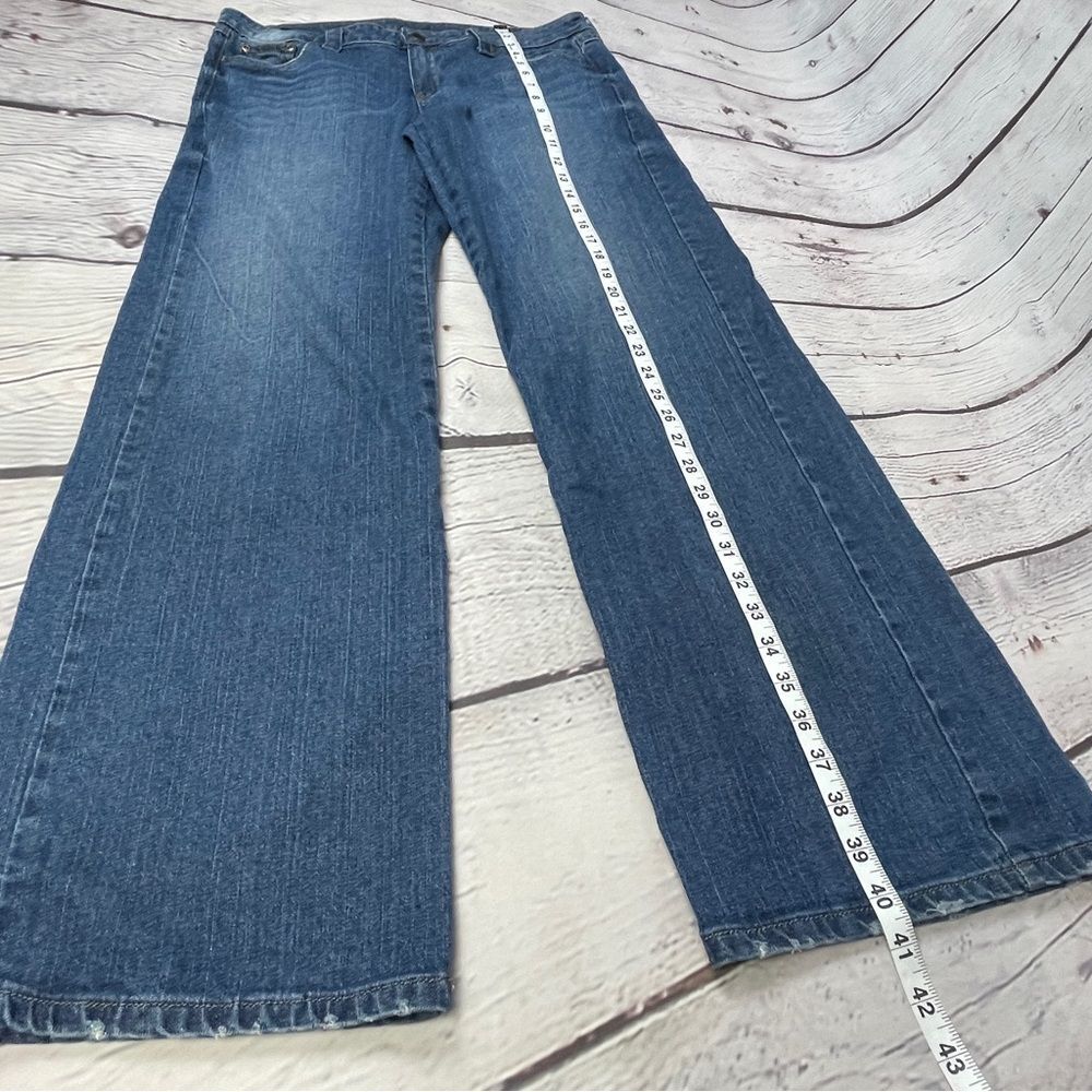 GARNET HILL blue wide leg jeans, size 8L - Picture 9 of 12